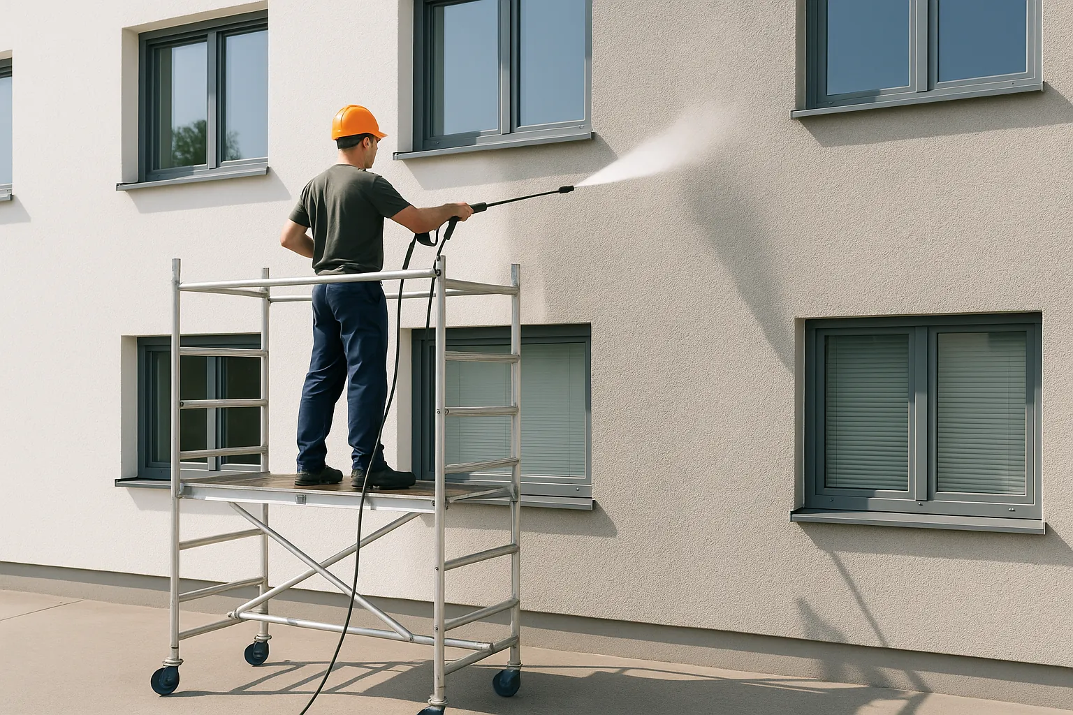 Fassadenpflege richtig: Zeit & Methoden für saubere Gebäude