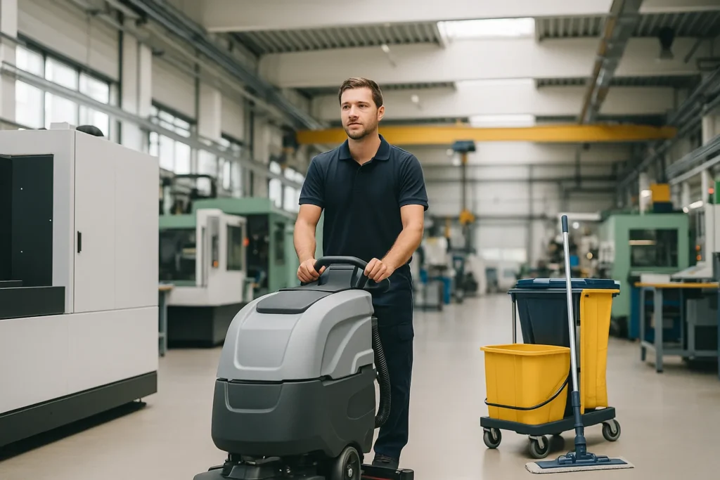 Industrielle Reinigungslösung für reibungslosen Betriebsablauf