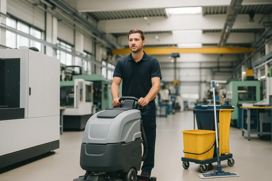 Industrielle Reinigungslösung für reibungslosen Betriebsablauf