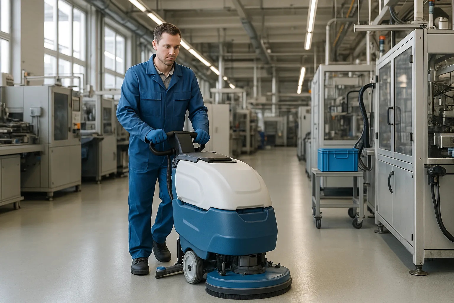 Industrielle Reinigungslösung für reibungslosen Betriebsablauf